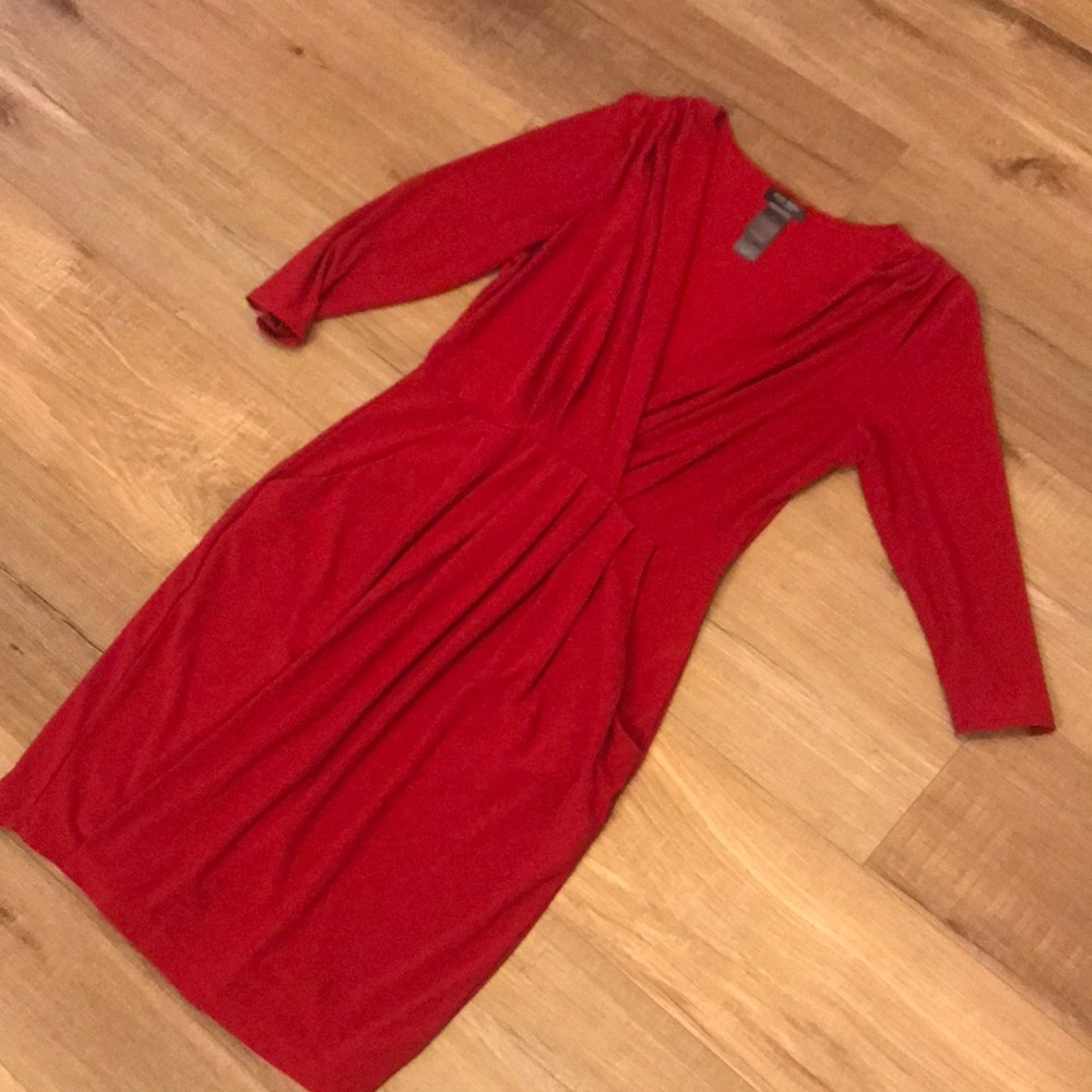 Women’s Bisou Bisou Red Dress Sz 8 with Pockets (B3)